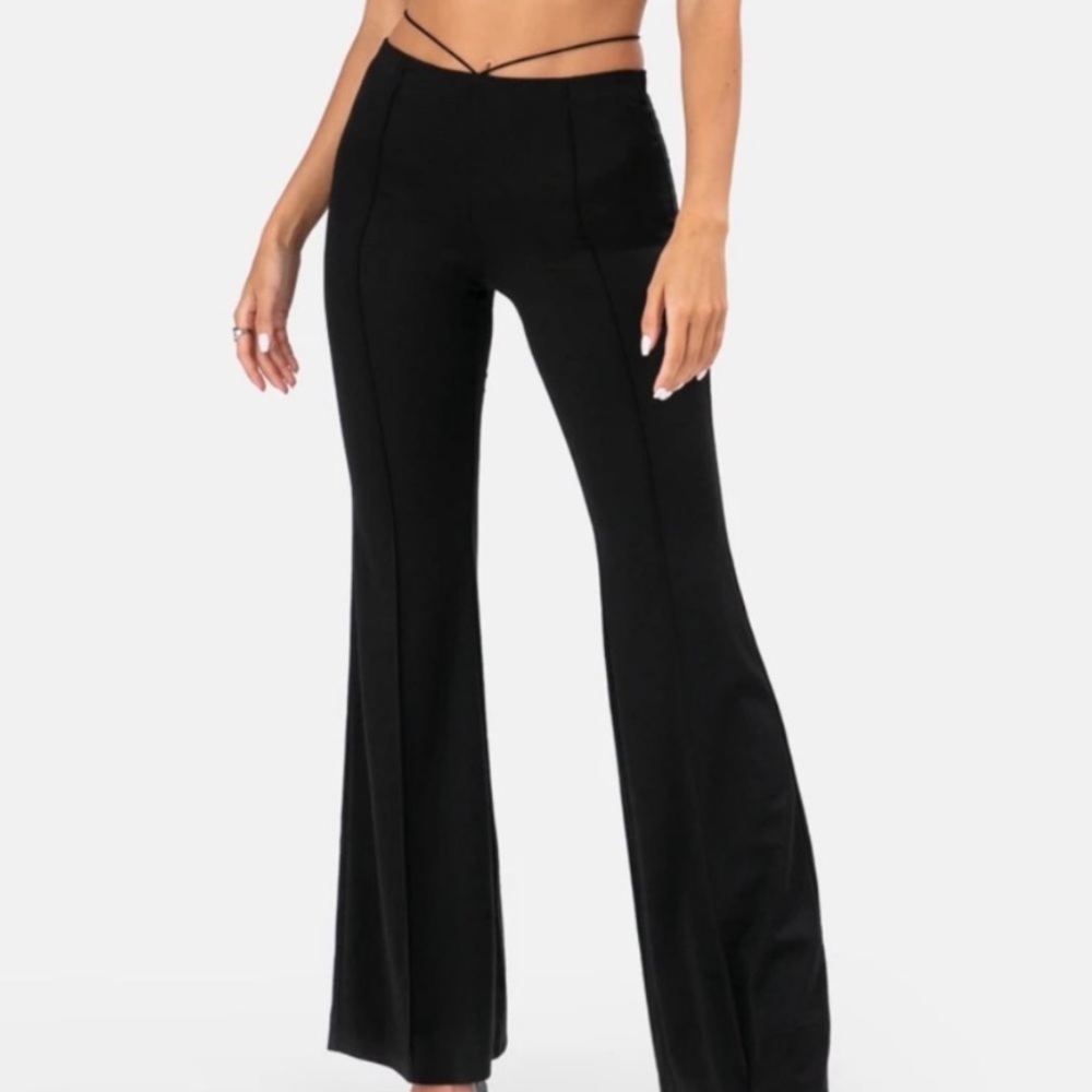 Adika black wide leg pants - size small